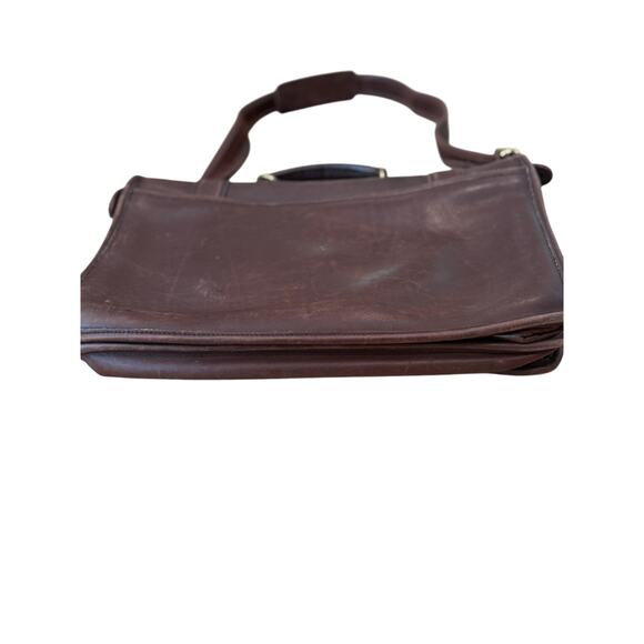 $438 COACH Vintage Briefcase Essex Bag 5274 Mahogany Brown Leather - Picture 9 of 11